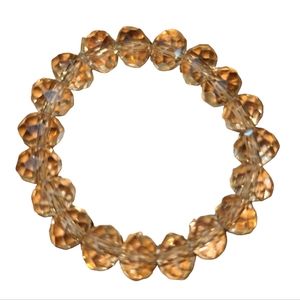 4" Pink Crystal Beaded Bracelet L6